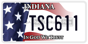 TSC611  license plate in IN