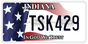 TSK429  license plate in IN