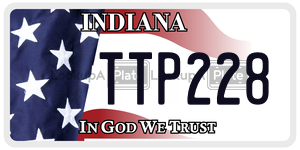 TTP228  license plate in IN