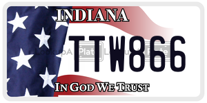 TTW866 license plate in Indiana