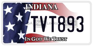TVT893 license plate in Indiana