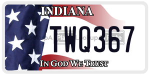 TWQ367  license plate in IN