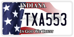 TXA553  license plate in IN