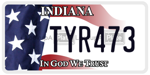 TYR473 license plate in Indiana