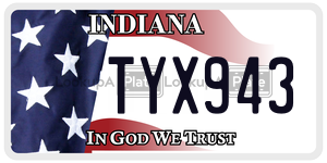 TYX943  license plate in IN
