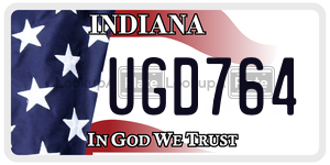 UGD764 license plate in Indiana