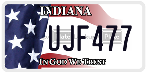 UJF477  license plate in IN