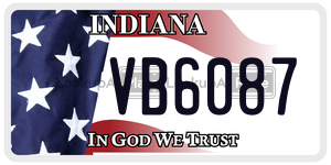VB6087  license plate in IN