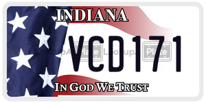 VCD171  license plate in IN