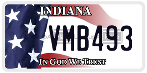 VMB493  license plate in IN