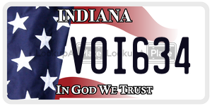 VOI634 license plate in Indiana