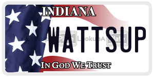 WATTSUP  license plate in IN