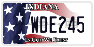 WDE245  license plate in IN