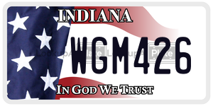 WGM426 license plate in Indiana