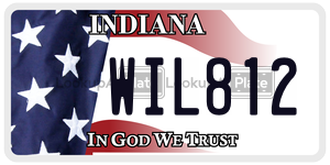 WIL812  license plate in IN