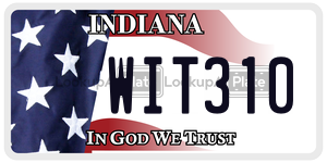 WIT310 license plate in Indiana
