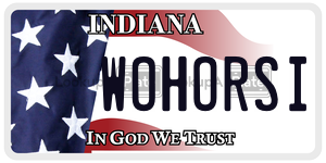 WOHORSI license plate in Indiana