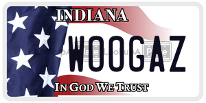 WOOGAZ  license plate in IN
