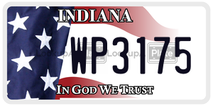 WP3175  license plate in IN