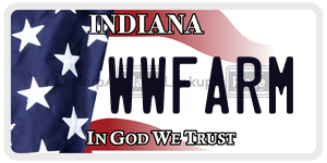 WWFARM  license plate in IN