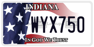 WYX750  license plate in IN