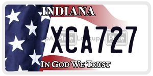 XCA727  license plate in IN
