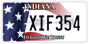 XIF354 license plate in Indiana