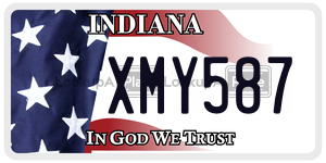 XMY587  license plate in IN