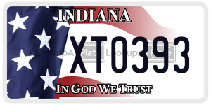 XTO393  license plate in IN