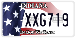 XXG719  license plate in IN