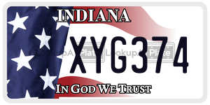 XYG374  license plate in IN