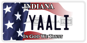 YAALI  license plate in IN