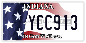 YCC913  license plate in IN