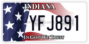 YFJ891  license plate in IN