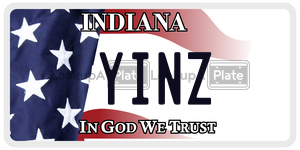 YINZ  license plate in IN