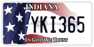 YKI365 license plate in Indiana