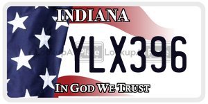 YLX396 license plate in Indiana