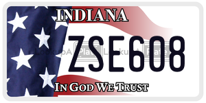 ZSE608  license plate in IN