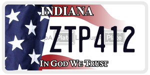 ZTP412  license plate in IN