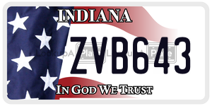 ZVB643 license plate in Indiana