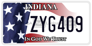 ZYG409 license plate in Indiana
