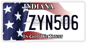 ZYN506  license plate in IN