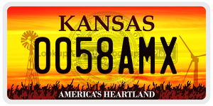 0058AMX  license plate in KS