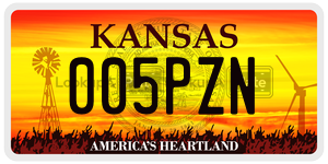 005PZN  license plate in KS