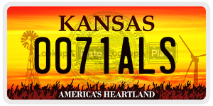0071ALS  license plate in KS