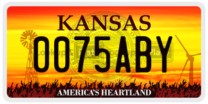 0075ABY  license plate in KS