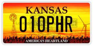 010PHR  license plate in KS