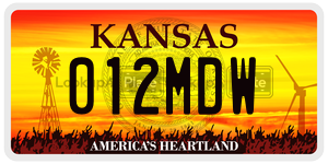 012MDW  license plate in KS