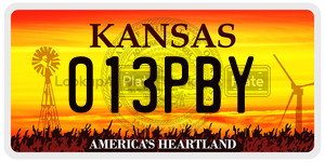 013PBY license plate in Kansas