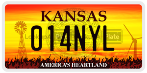 014NYL  license plate in KS